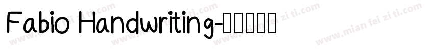 Fabio Handwriting字体转换